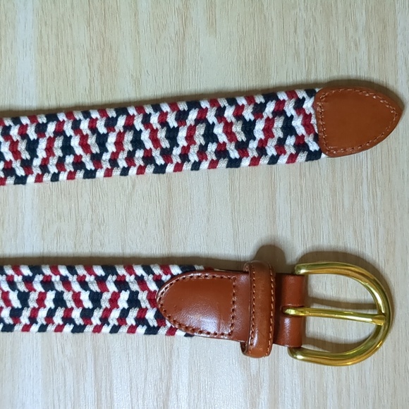 Talbots' Stretchy Braided Cloth Belt with Leather Ends - Picture 9 of 10